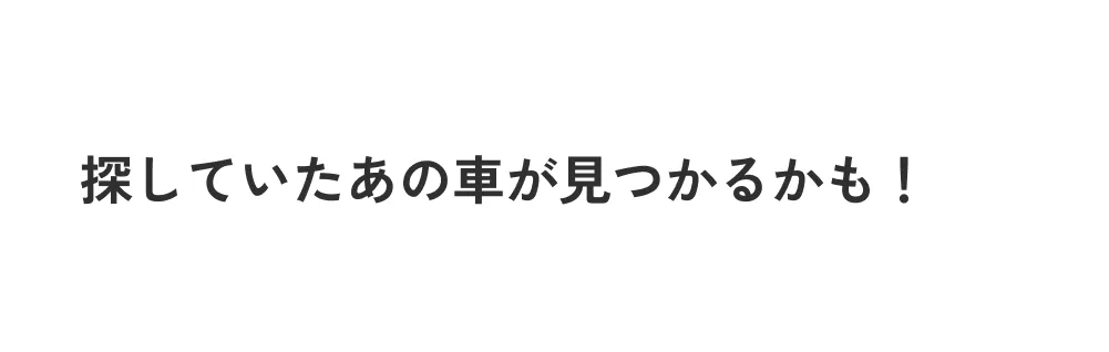 探していたあの車が見つかるかも!